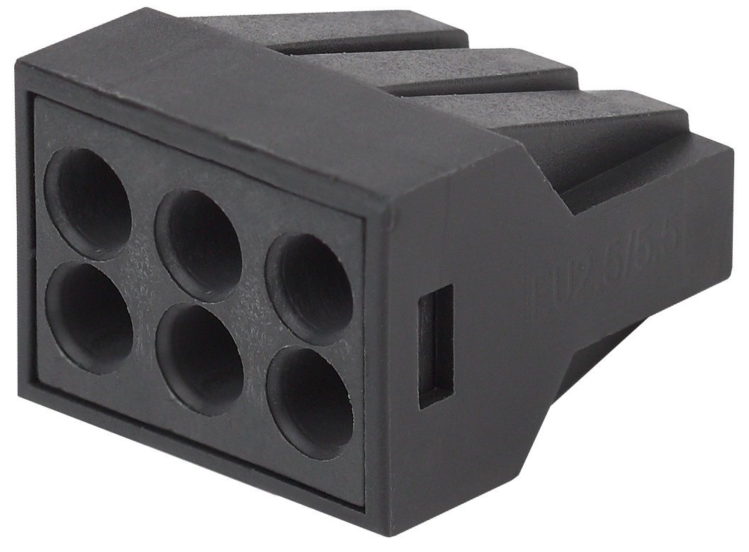 Клемма СМК с пастой серии 306, 6 отверстий, 0,5-2,5 мм2 50 NO-224-54