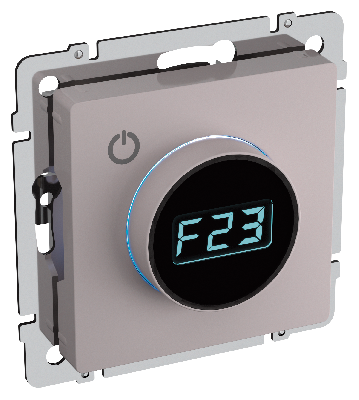 BRITE Термостат электронный с индикацией ТС10-1-БрЖ жемчуг IEK