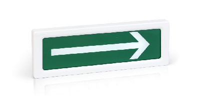 Оповещатель световой ОПОП 1-R3 СТРЕЛКА ВПРАВО фон зеленый