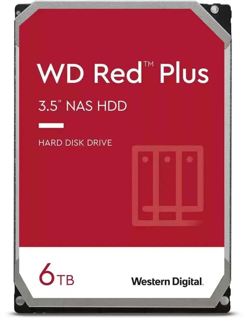Жесткий диск 6TB Red Plus 3.5'', SATAIII, 5400 об/мин, 256 МБ