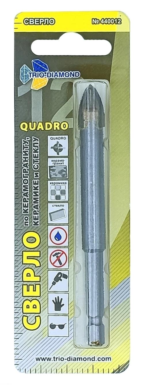 Сверло по керамике и стеклу квадро 12 мм