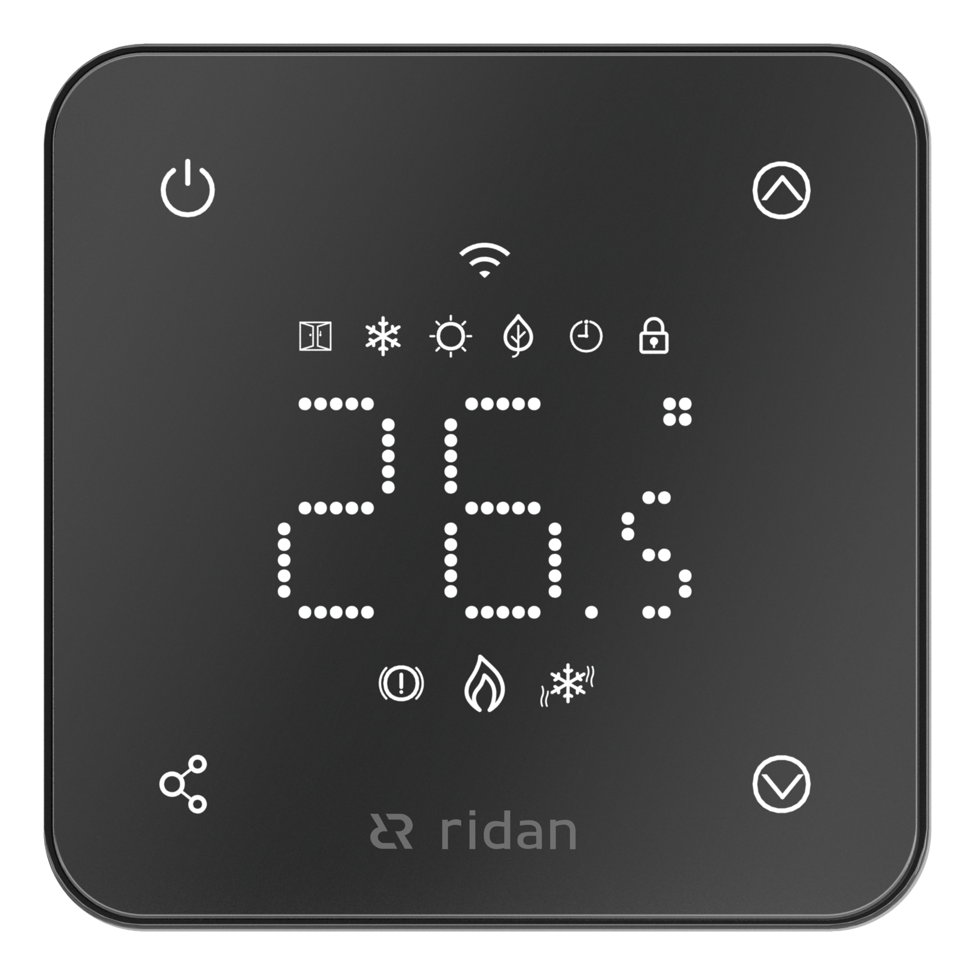 Термостат комнатный сенсорный встраиваемый Rsmart-FB с Wi-Fi подключением черный