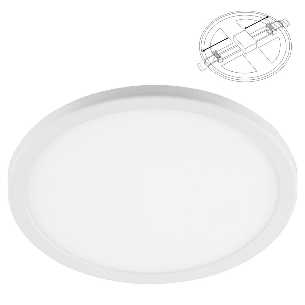 Светильник светодиодный ДВО-6w 4000К 480Лм slim белый с регулируемым монтажным диаметром (до 90мм)