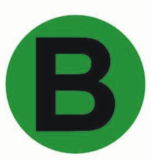 Наклейка 'B'd=20мм PROxima