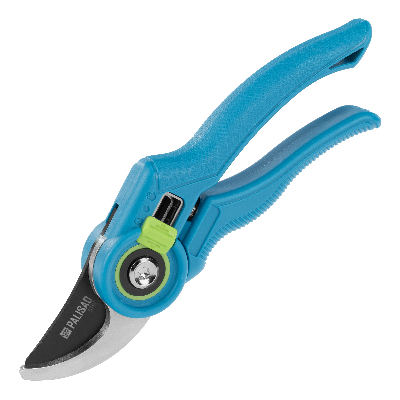 Секатор прямого реза, 210 мм, регулировка захвата, пластиковые рукоятки, LUXE