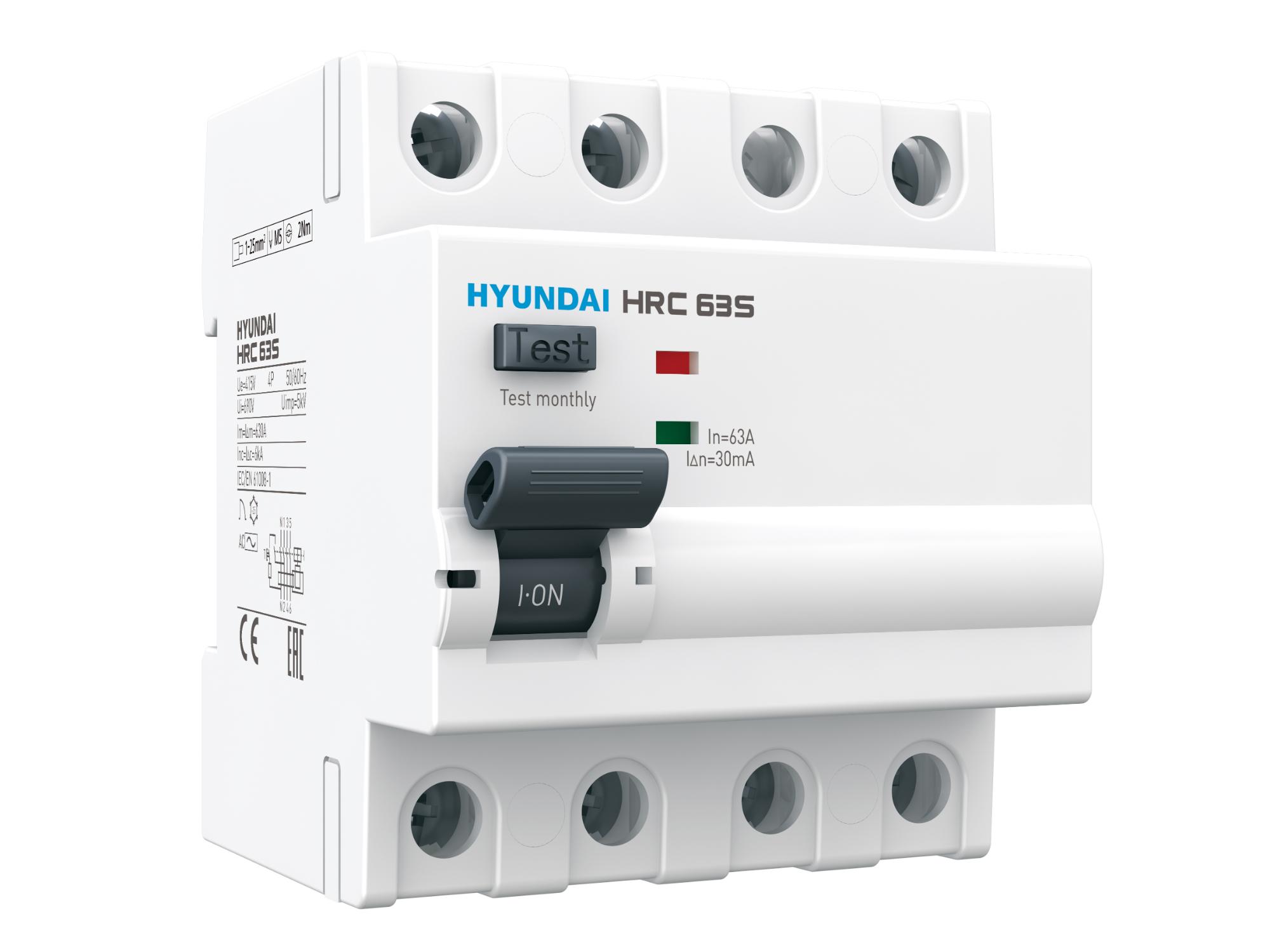 Выключатель дифференциального тока (УЗО) 4П 63А 30мА A Standard HRC