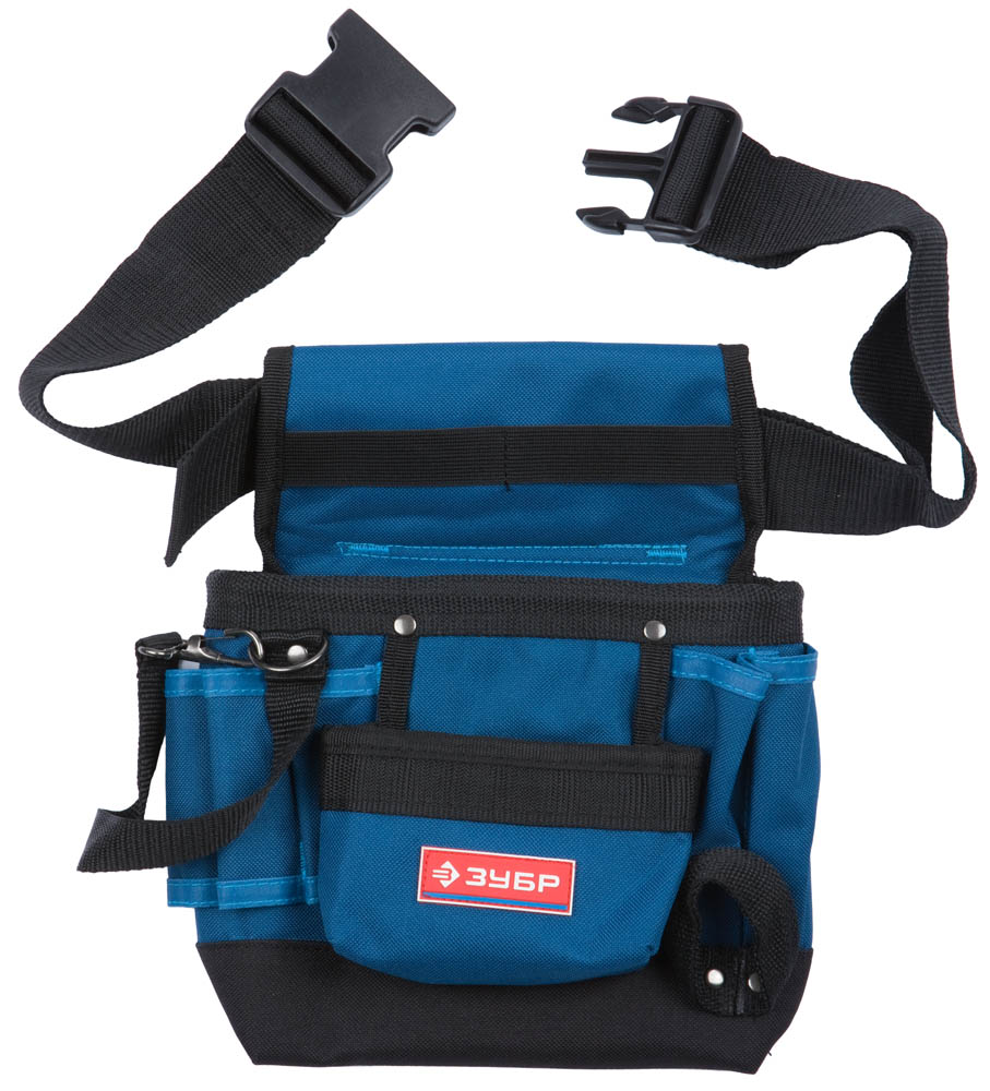 Сумка - пояс ''ЭКСПЕРТ'' одинарная, держатель для молотка, 9 карманов