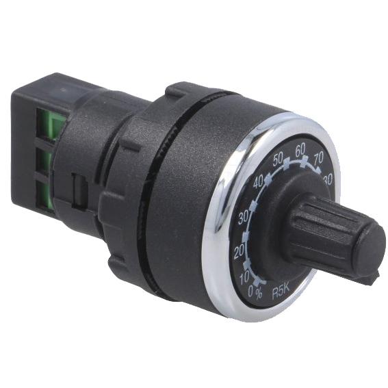 Потенциометр однооборотный сопротивление 5 кОМ (металлокерамика), cерия B (250В AC, 4А), IP65