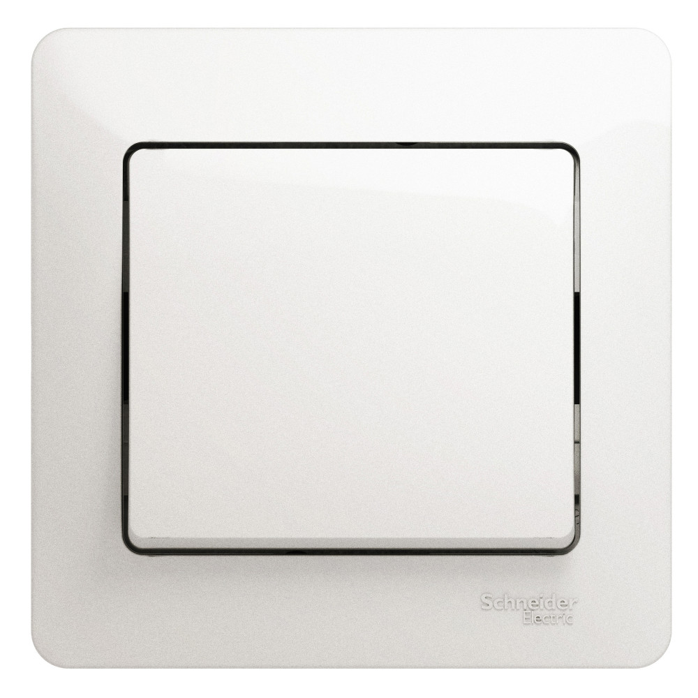 Выключатель одноклавишный, схема 1 перламутр в сборе