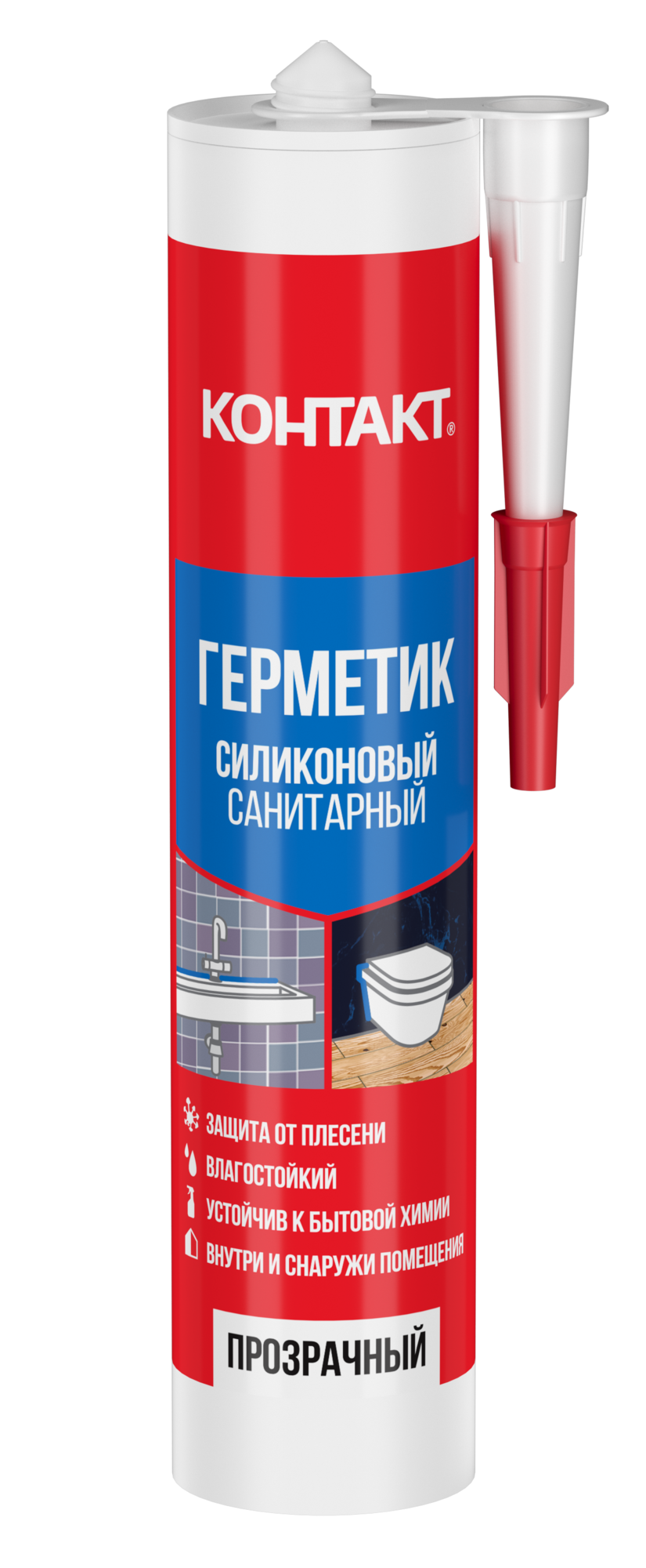 Герметик силиконовый санитарный прозрачный 280 мл