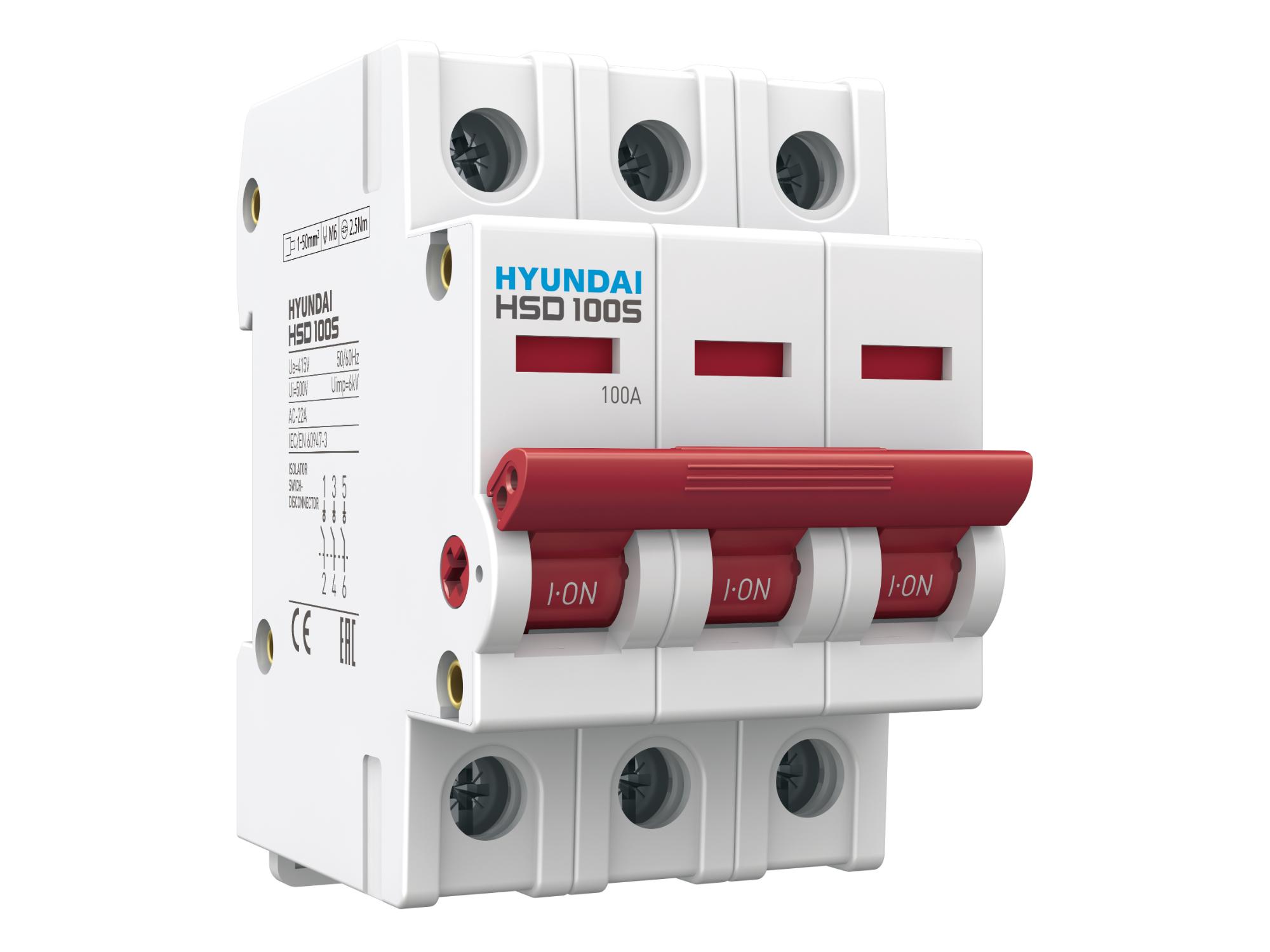 Выключатель нагрузки трехполюсный 40А HSD