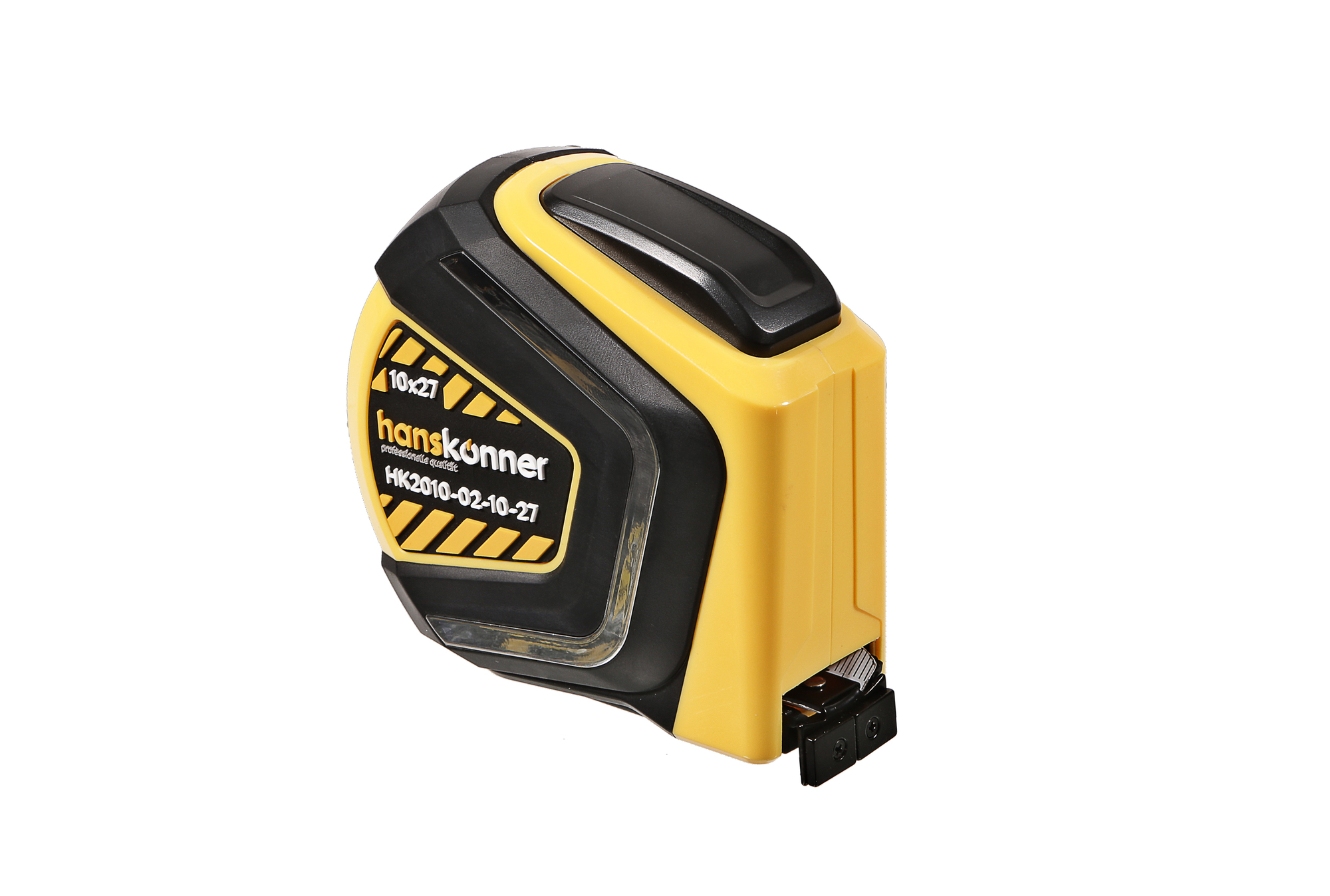 Рулетка с противоударным обрезиненным корпусом автостоп супермощный магнит 10м X 27мм