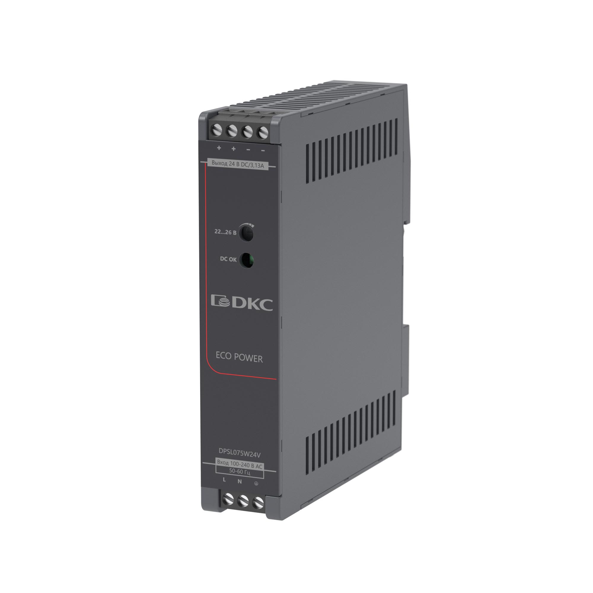 Источник питания ''ECO POWER'', однофазный, 75Вт, 24В