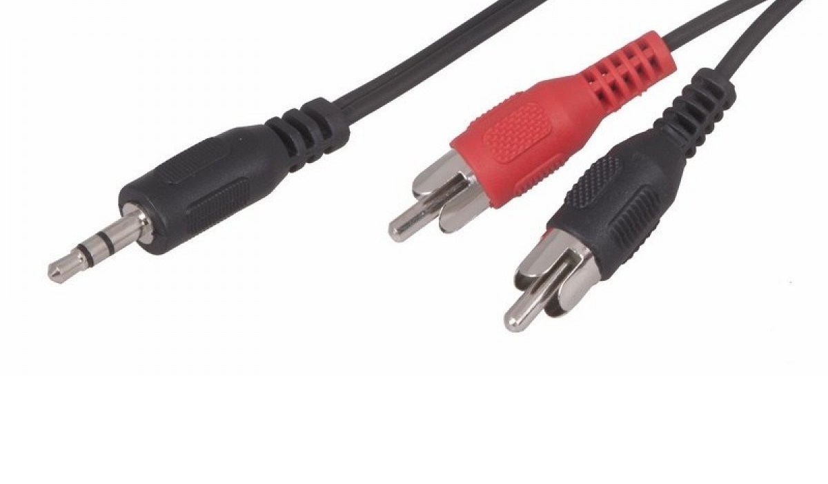 Аудио кабель 3.5 мм - 2 RCA, 10 м
