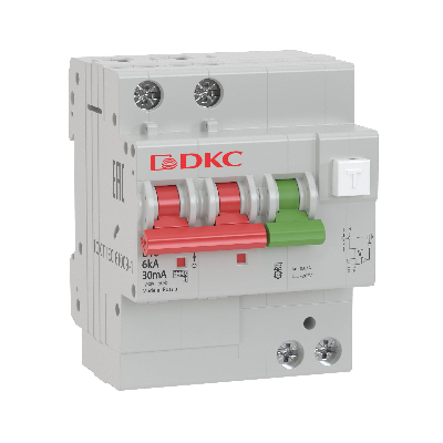 Выключатель автоматический дифференциального тока двухполюсный MDV63, 16А, 30мА, тип A, C, 6кА, электромеханический, серии YON PRO