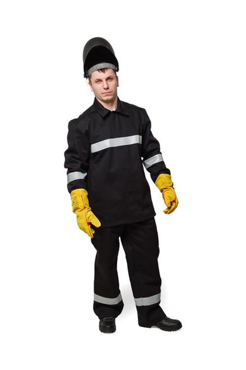 Костюм сварщика мужской летний КСв 130W 1 класс защиты, р. 104-108/170-176