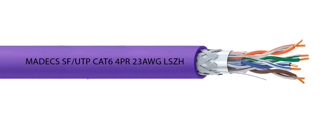 Витая пара SF/UTP CAT6 4PR 23AWG LSZH(LSOH)       экранированная с ограниченным выделением дыма(DCM Test Report) Польша ЕКС