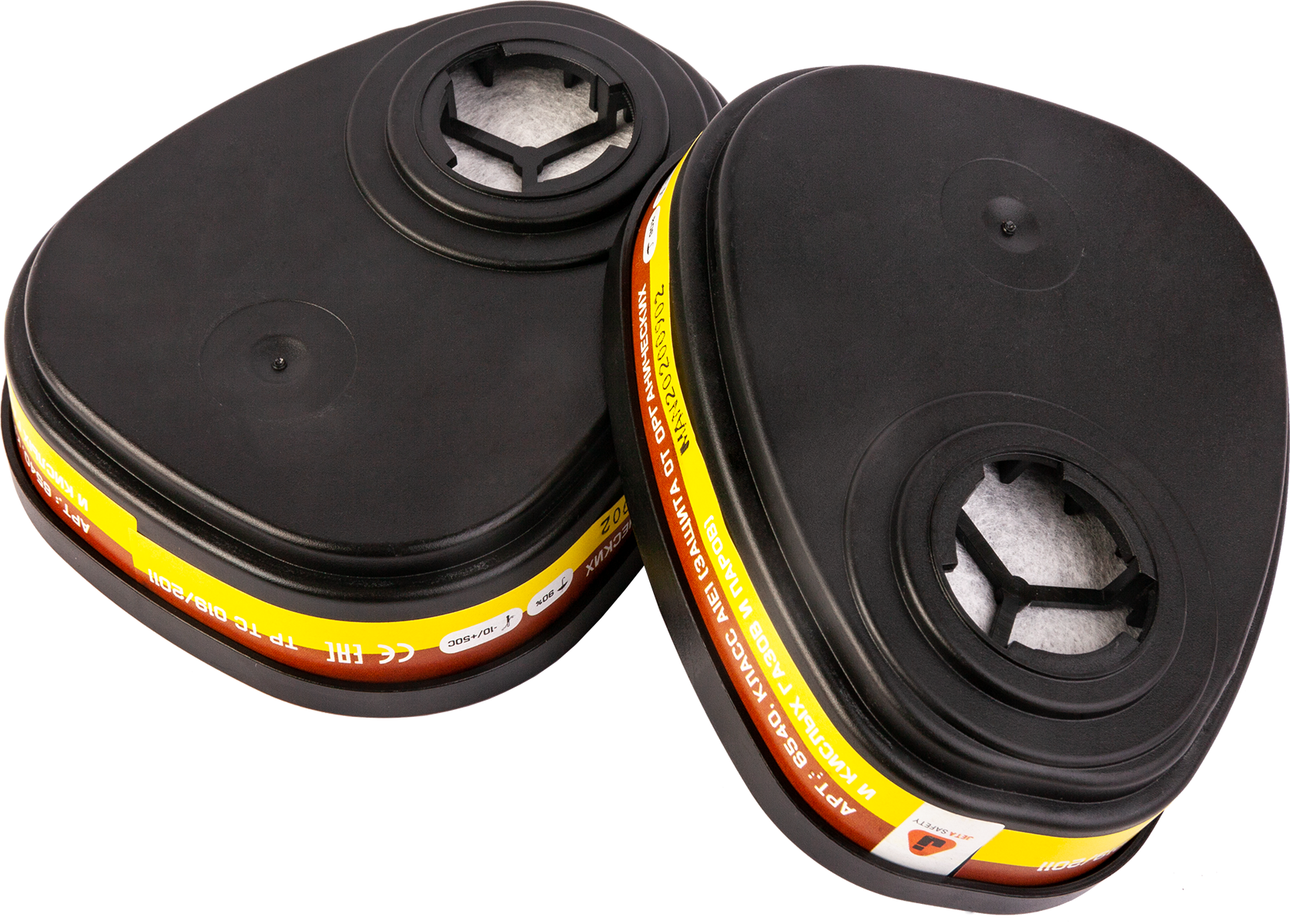 Фильтр противогазовый Jeta Safety для защиты от органических и кислых газов класса A1Е1, в упаковке 2 шт