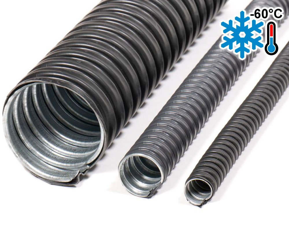 Металлорукав в ПВХ изоляции МРПИ НГ 15            морозостойкий, черный, УХЛ1 (50 м/уп.) ЗЭТА