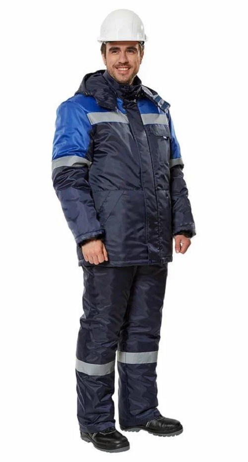 Костюм мужской Фрейм утепленный, цв. т.синий-василек, п/к, р. 112-116/170-176