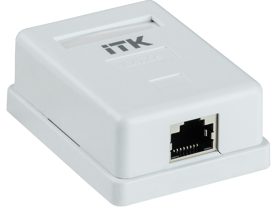 Розетка информационная настенная RJ45 кат. 5E FTP 1-порт