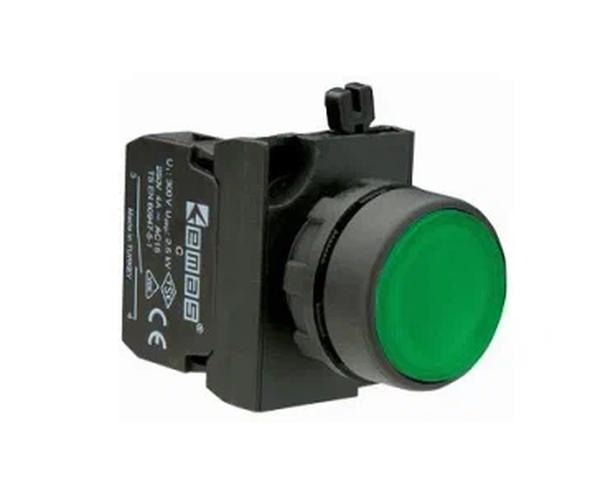 Кнопка 1НО, зелёный цвет, серия CP 250В AC, 4А ,  IP65
