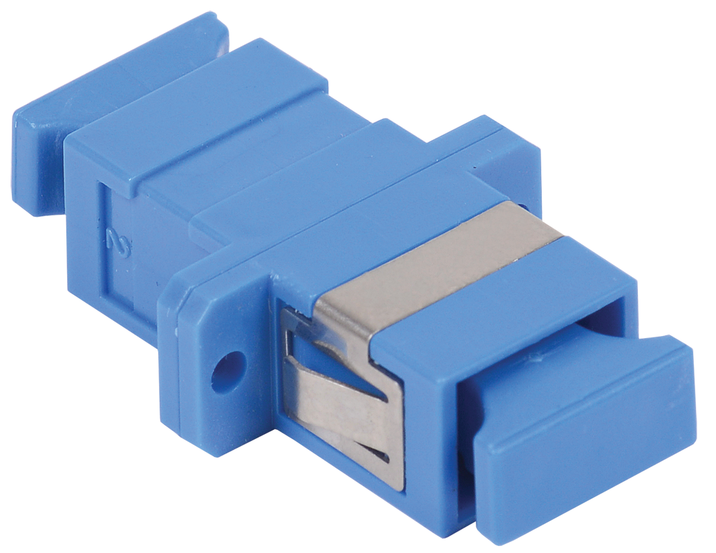 Адаптер проходной SC-SC для одномодового и многомодового кабеля (SM/MM) с полировкой UPC одинарного исполнения (Simplex)