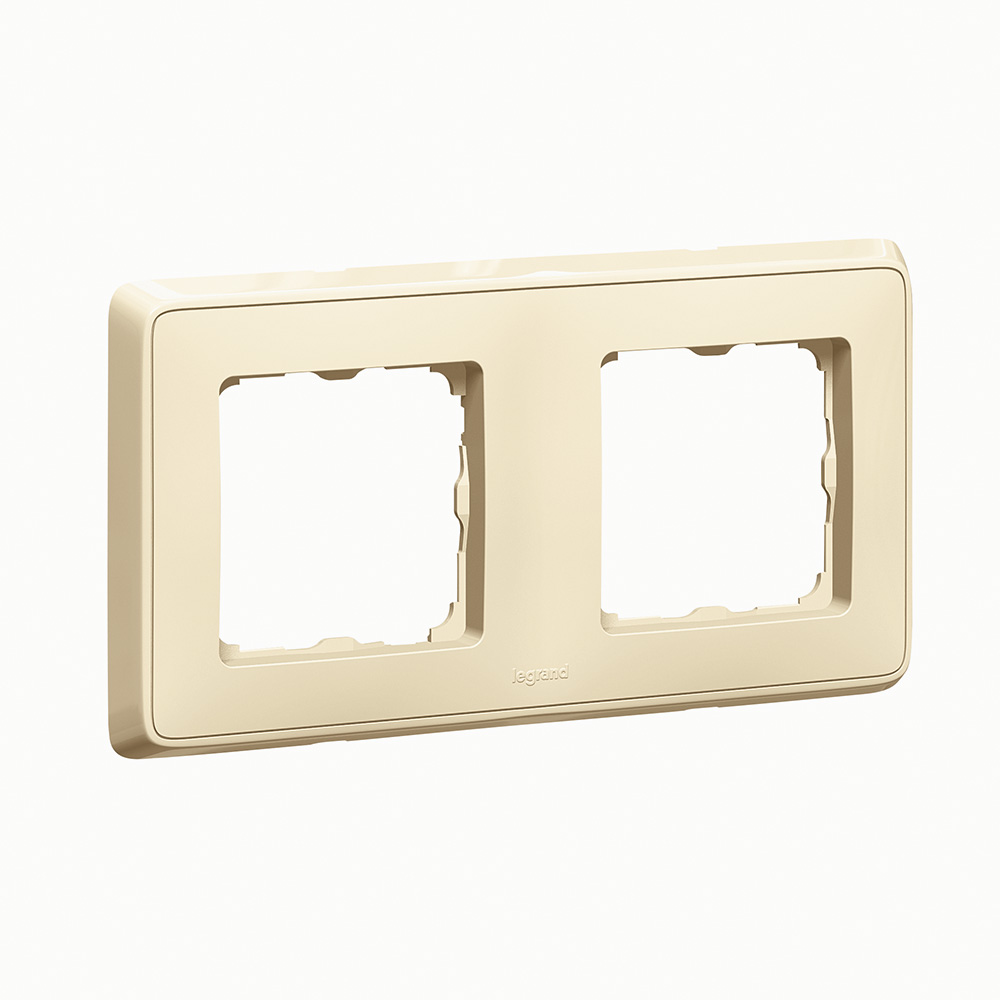 CARIVA Рамка 2 поста бежевая