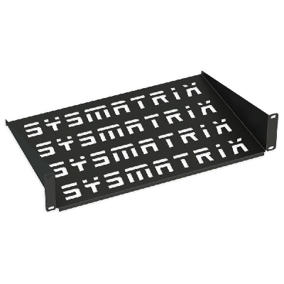 Полка 19' консольная перфорированная 1U глубина 250 мм. цвет черный (RAL 9004)