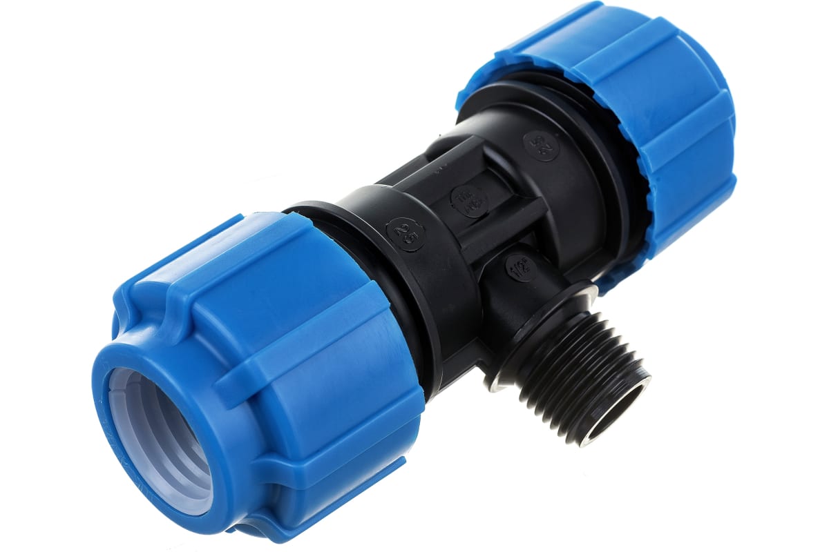 Тройник ПНД компрессионный НР 25 х 1/2' х 25