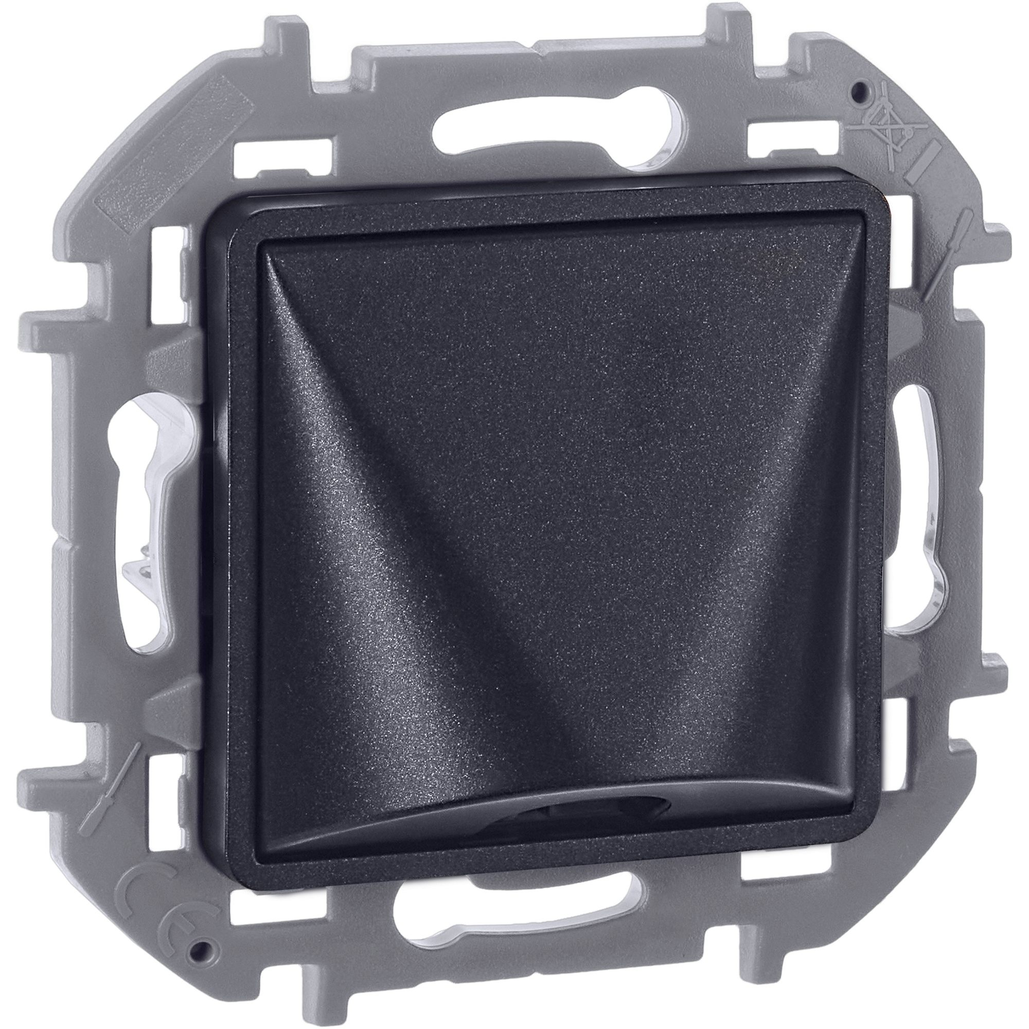 Вывод кабеля с зажимом для кабеля антрацит INSPIRIA