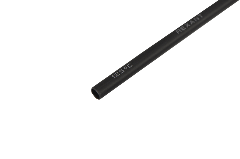 Термоусаживаемая трубка клеевая 3,0 1,0 мм, черная, REXANT