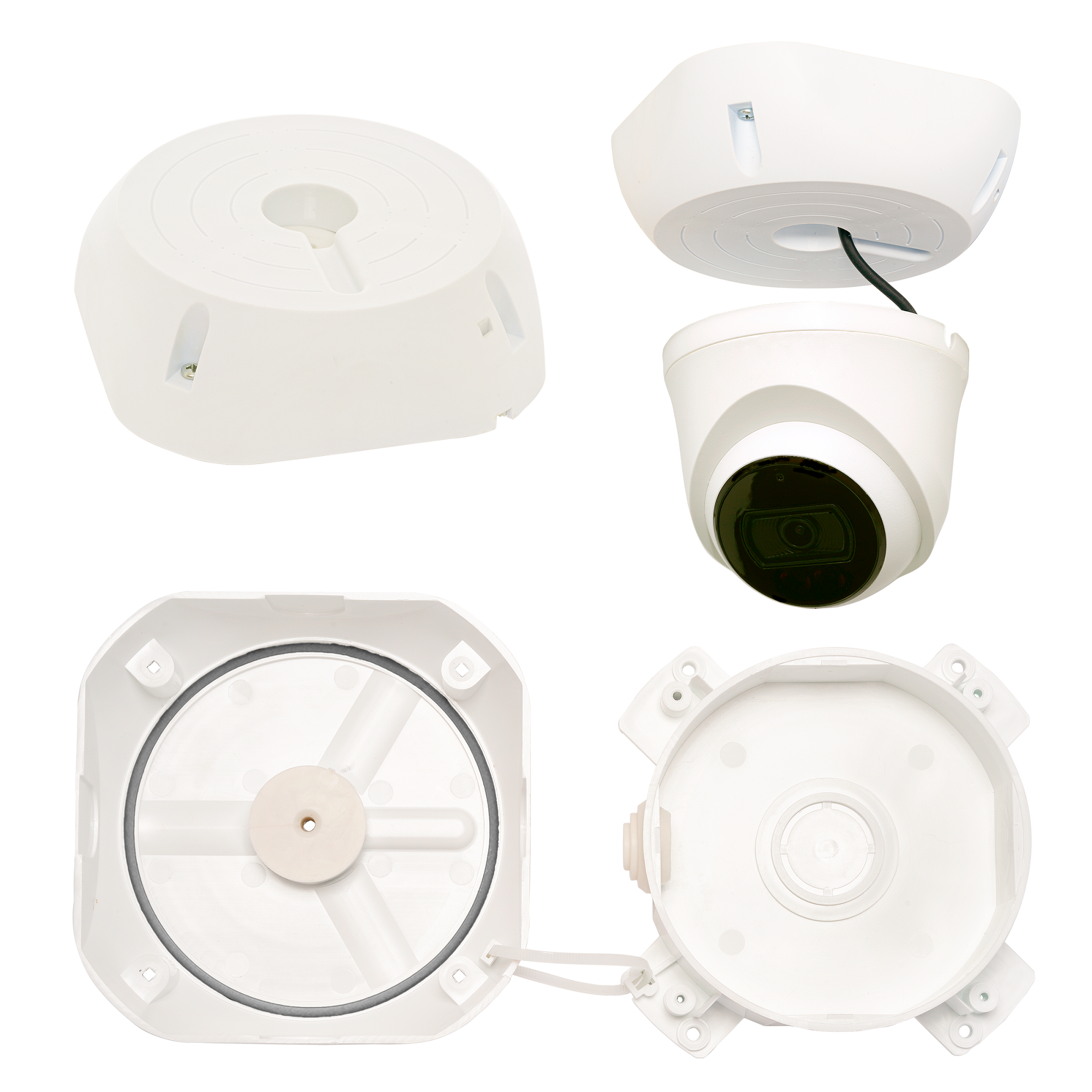 Коробка монтажная универсальная МК-4 PRO для видеокамер, имеющих вывод соединительного кабеля сбоку