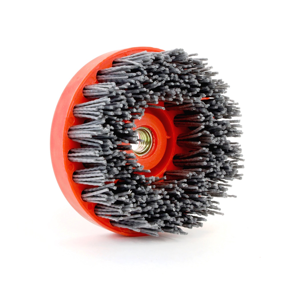 Щетка нейлоновая чашечная Д110xM14 P60 ворс полимер абразив по дереву на УПМ УШМ (6-003)