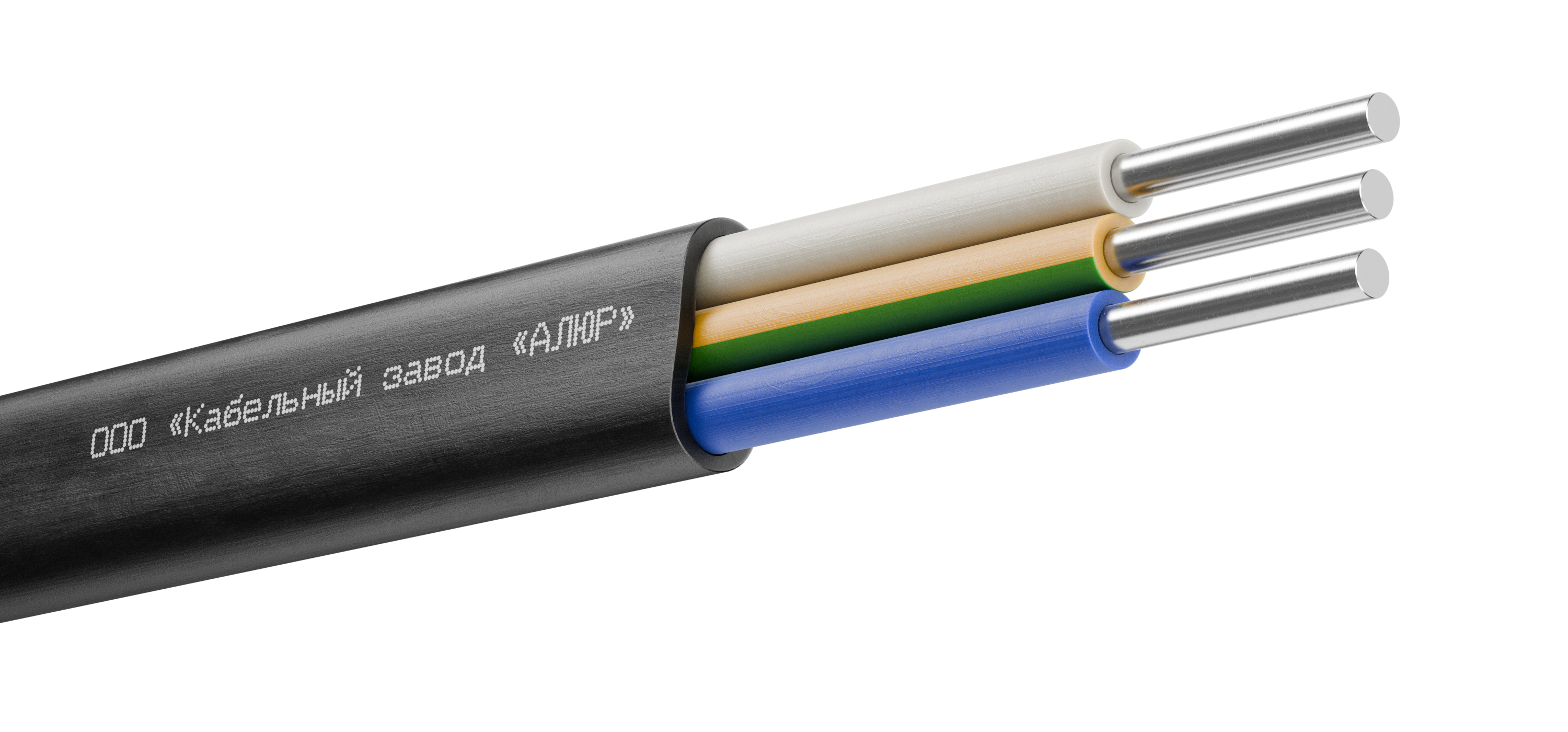 Кабель силовой АВВГ-П 3х4 (ок)(N, РЕ)-0.660 плоский однопроволочный