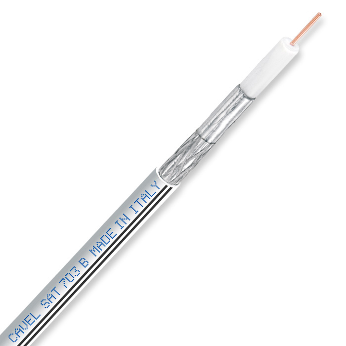 Кабель коаксиальный SAT 703 B NEC белый 250м      Италия