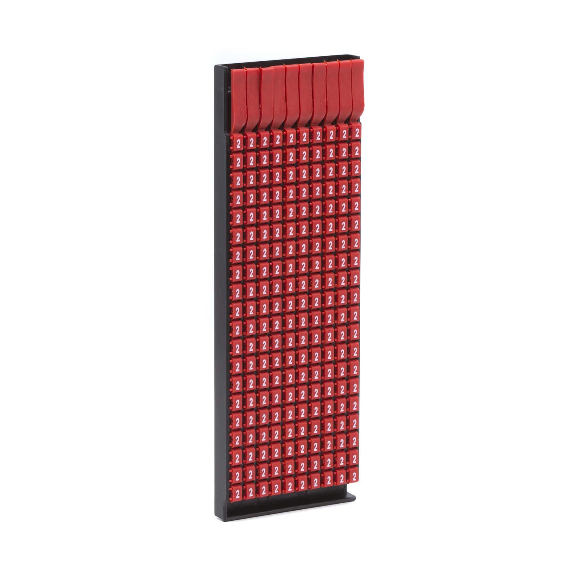 Маркер для кабеля сечением 0.5-1.5мм символ ''2'' (200 маркеров в упаковке)