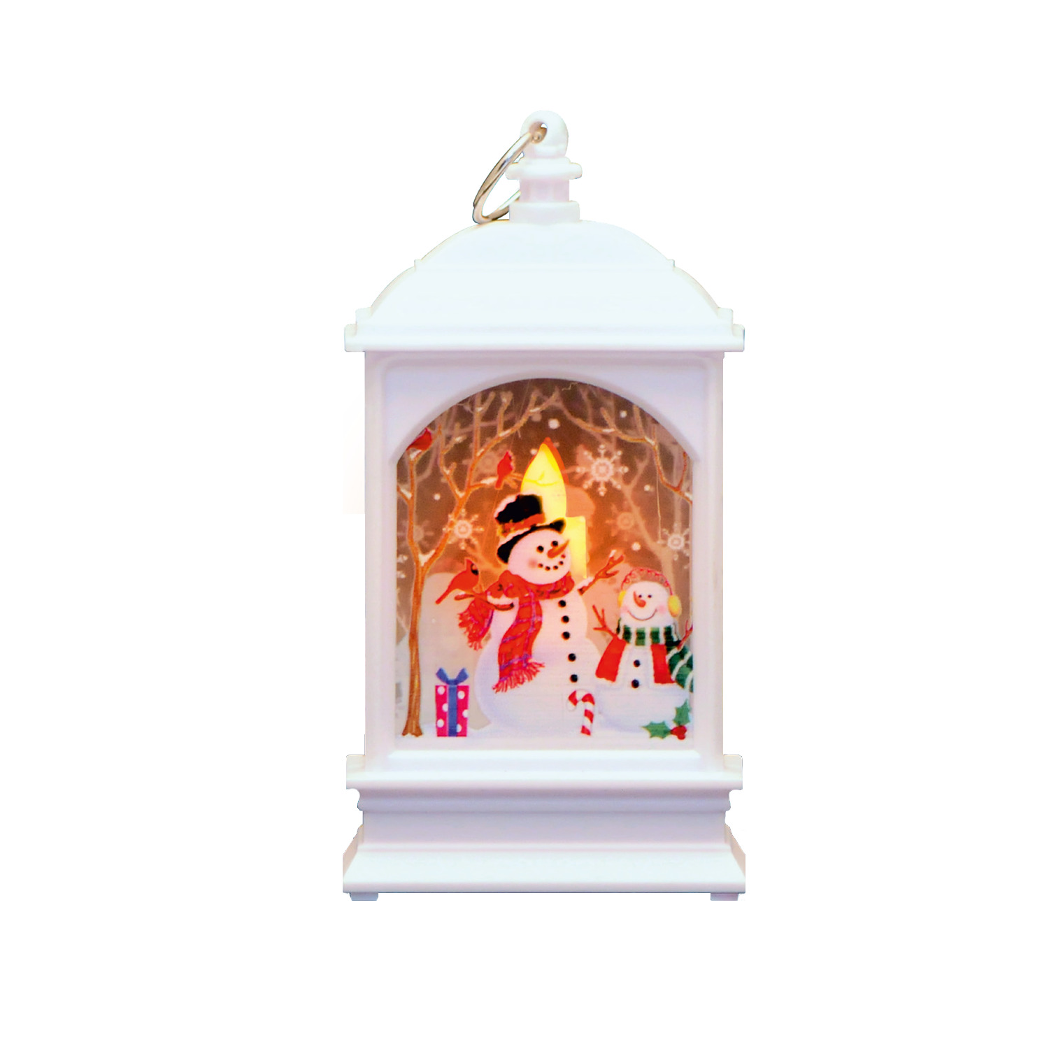 Фонарь новогодний светодиодный ''Снеговик'' 0,1 Вт тёплый свет белый батарейки в комплекте Holiday