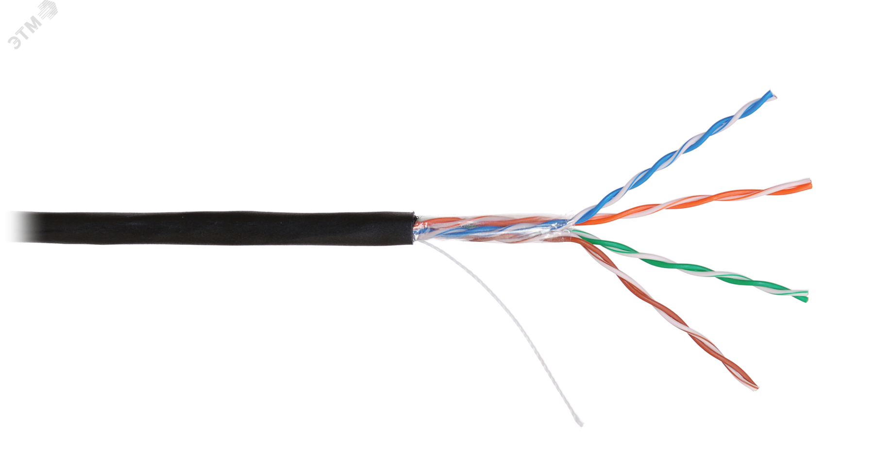 Витая пара СORDLINE U/UTP 5e Сu 4х2х0.48 PE OUT MID черный 305м