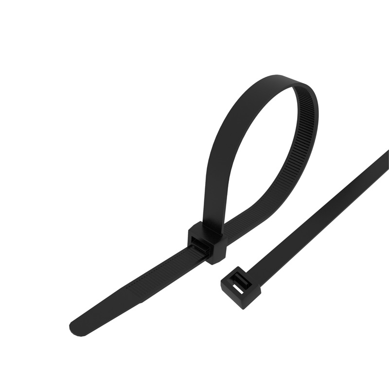 Хомут-стяжка кабельная нейлоновая 150x2,5 мм, черная, упаковка 100 шт, REXANT