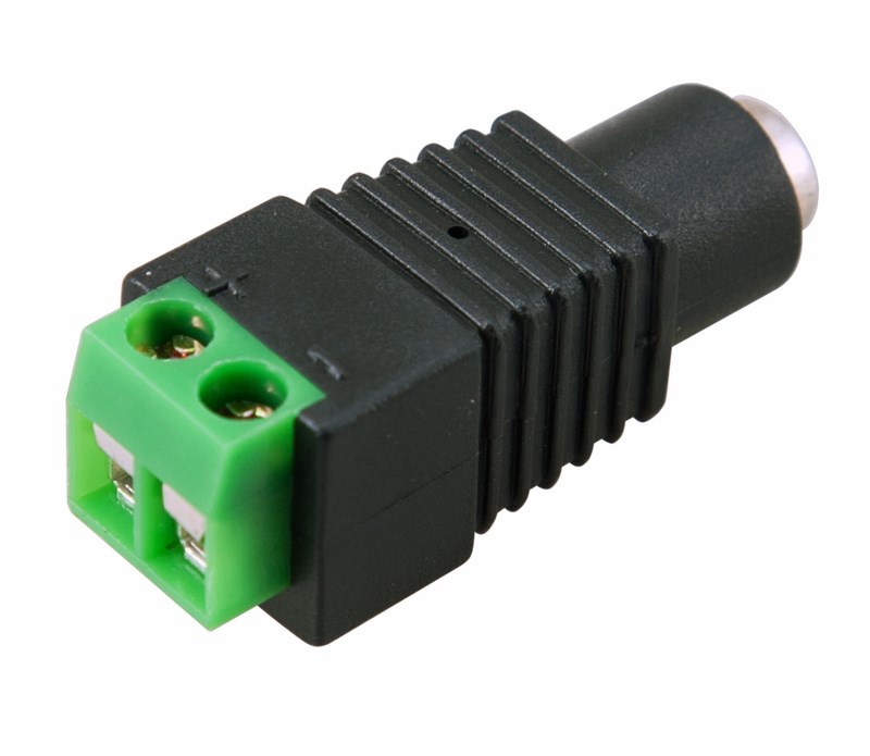 Разъем питания гнездо 2.1х5.5 с клеммной колодкой,