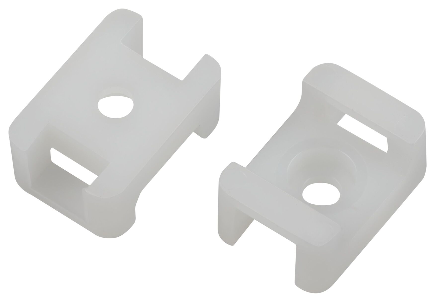 Площадка с монтажным отверстием под хомуты 22х16 мм белая М4 50 штук NO-225-305