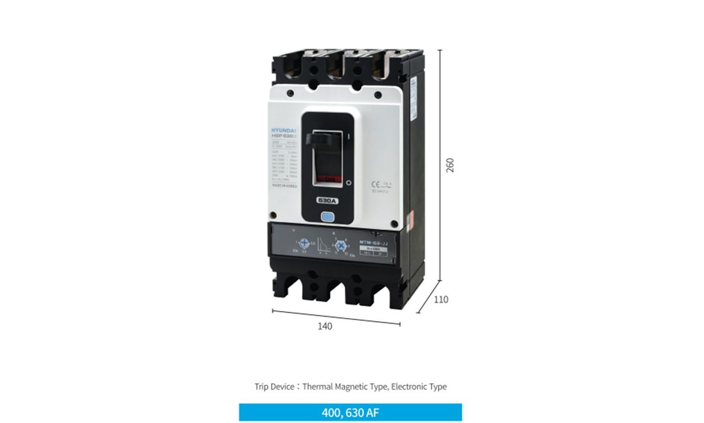 G-MCCB (STANDARD),630AF,F-TYPE,3 POLE,Electronic Display,FRONT CONNECTION,AUX 1C,NO OPTION,AC 50/60HZ,630A,STANDARD,STANDARD