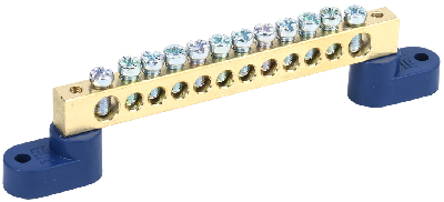 Шина N ноль на двух угловых изоляторах ШНИ-8х12-12-У2-С