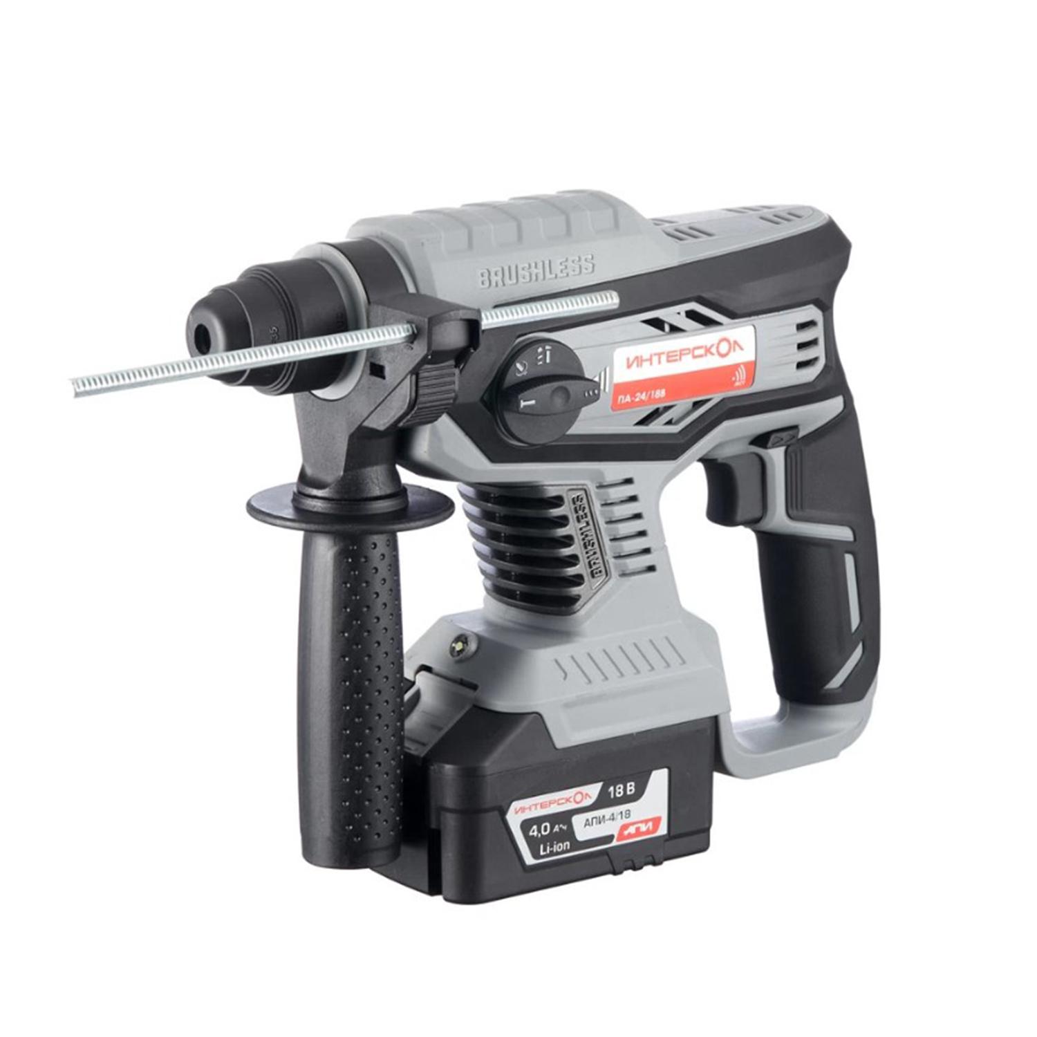 ПА-24/18В бесщеточный аккумуляторный перфоратор Li-ion АПИ (кейс, 1 аккум. 4Ач, ЗУ)