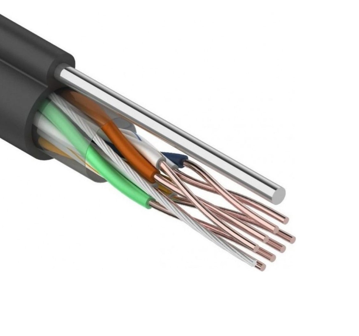 Витая пара U/UTP 4PR 24AWG CAT5e OUTDOOR + ТРОС*1