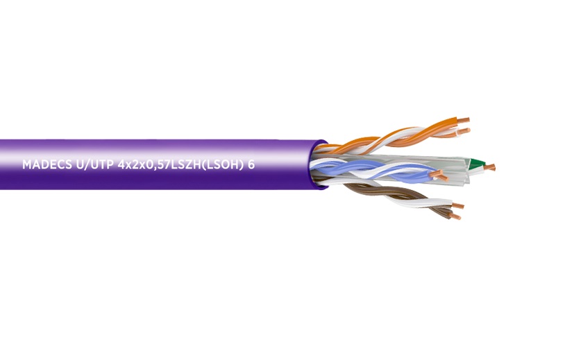 Кабель витая пара U/UTP 4PR 23AWG Cat.6 LSZH(LSOH) неэкранированная с ограниченным выдел(DCM Test Report) Польша