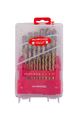 Набор сверел по металлу из быстрорежущей стали HSS-TiN 25 шт