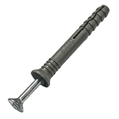 Дюбель-гвоздь 8х60 потайной бортик полипропилен   100шт