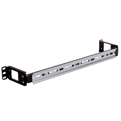 DIN-рейка 1U с регулируемой глубиной установки цвет черный RAL 9005